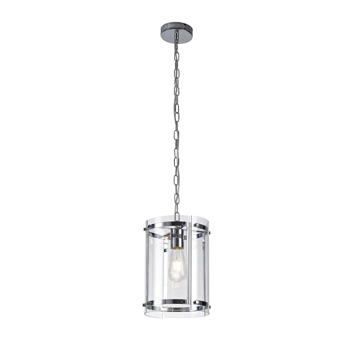 Idolite Stanmore Polished Chrome/Clear Single Pendant