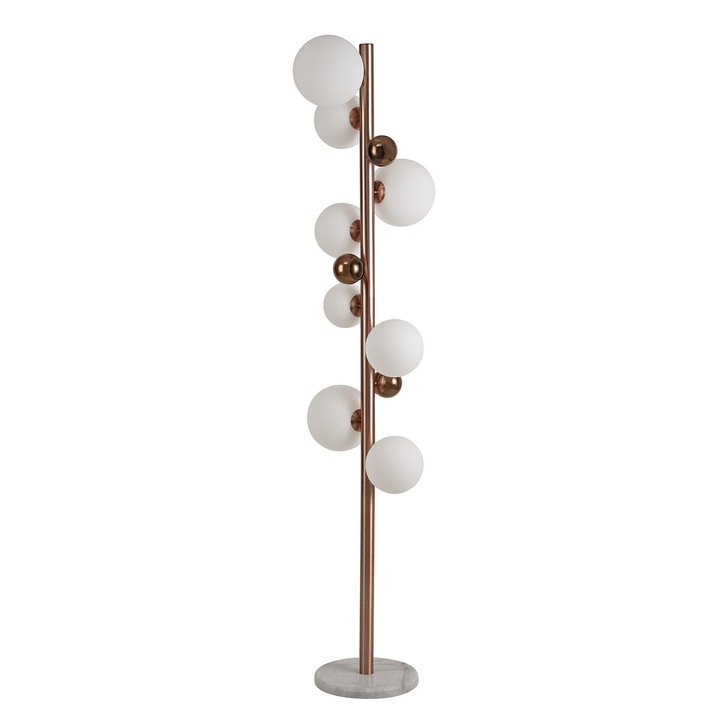 Idolite Stockwell Antique Copper Finish 8 Light Floor Lamp