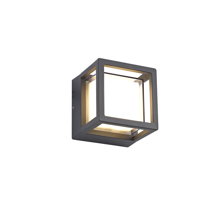 Idolite Stratford Square Anthracite Led Exterior Wall Light - 3000K