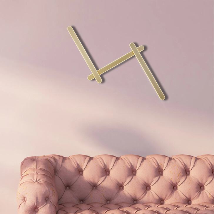 Idolite Struan Adjustable 3 Arm Wall Lamp Sand Gold - 3000K