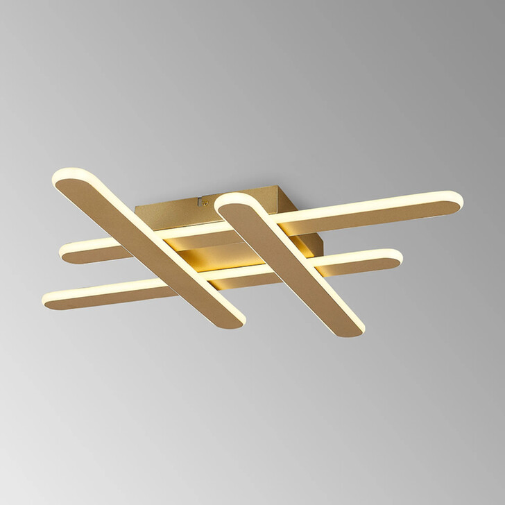 Idolite Struan Dimmable Lattice Ceiling Sand Gold - 3000K