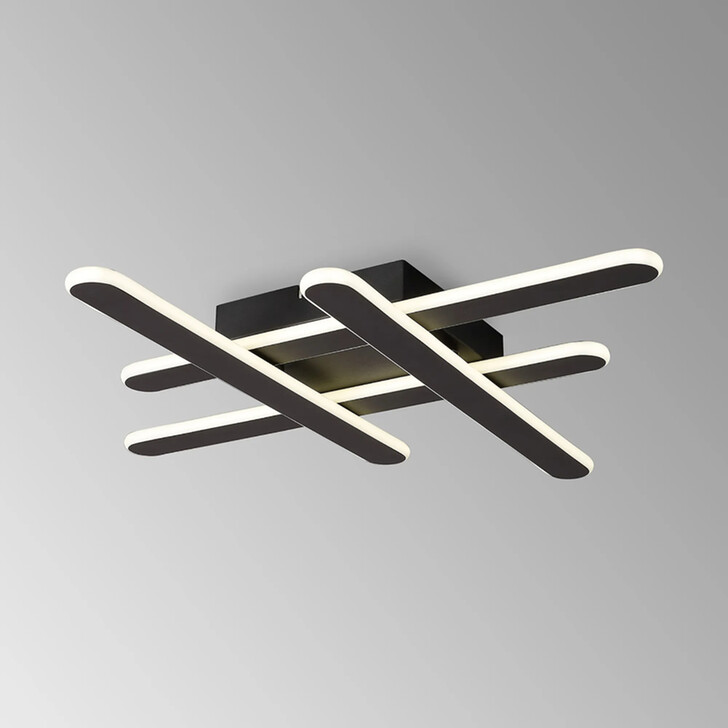 Idolite Struan Dimmable Lattice Ceiling Satin Black - 4000K