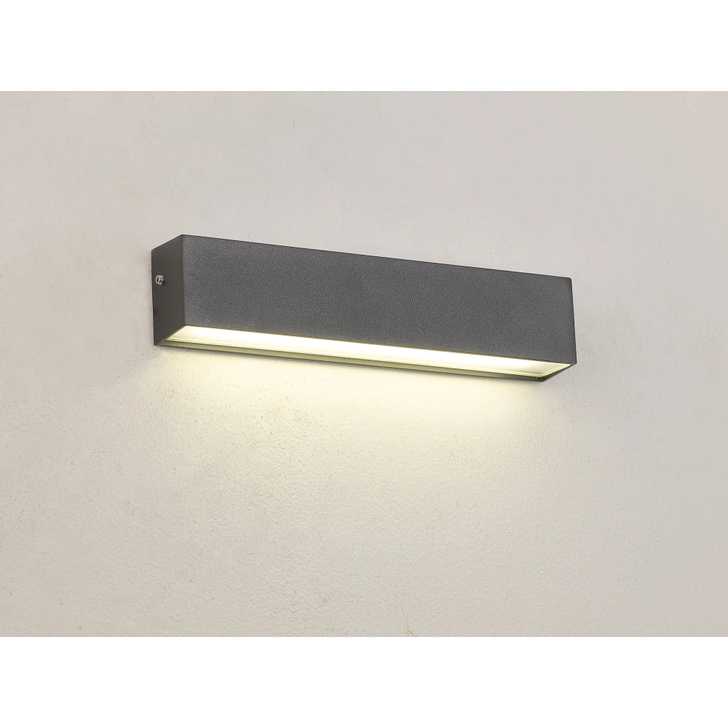 Idolite Tsavo LED Exterior Wall Light Downward Facing Dark Grey - IP65, 3000K