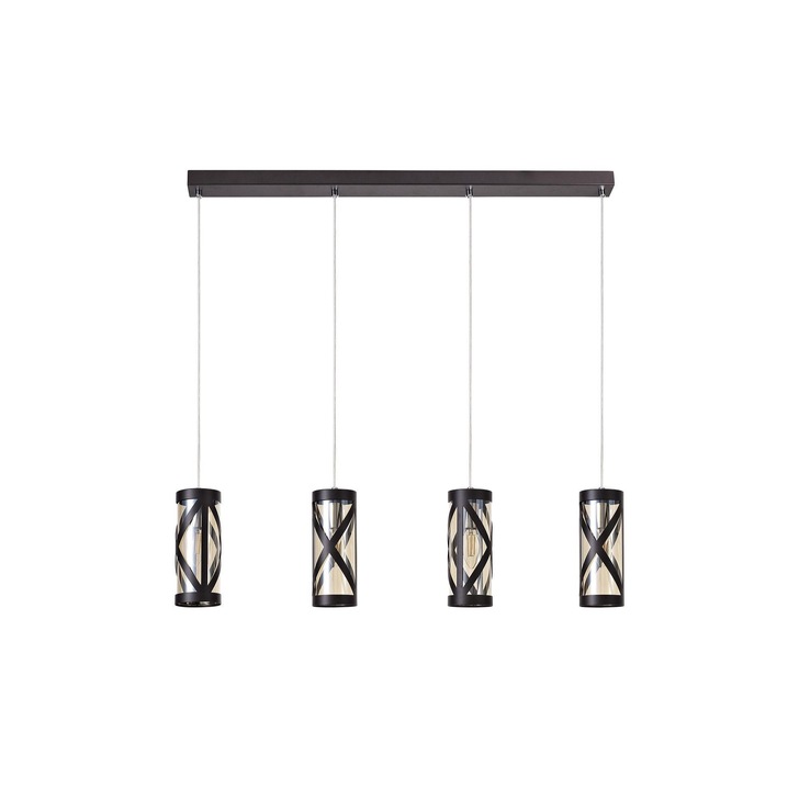 Idolite Ural Oiled Bronze Finish 4 Light Bar Pendant