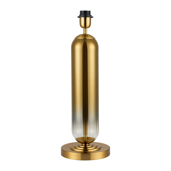 Idolite Var Gold Tubular Table Lamp Complete With Gold Fade Glass Column