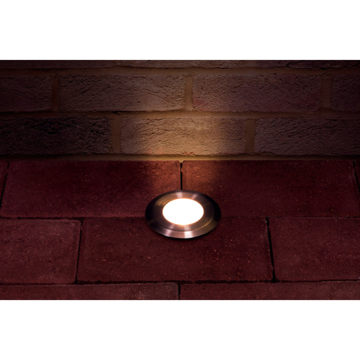 Integral Led Small Stainless Steel Pathlux Inground Uplight - IP65 - 3000K