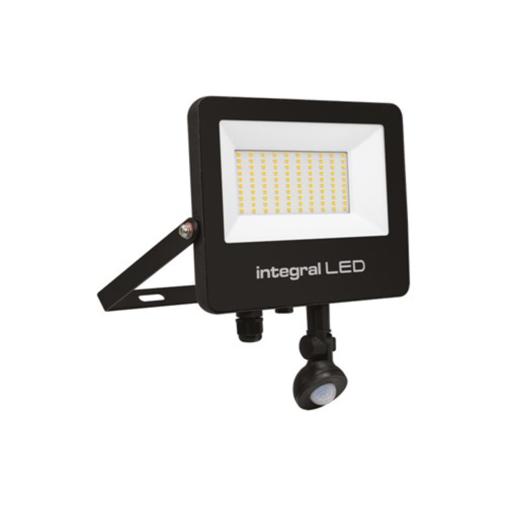 Integral Led Super Slim 2 70W Cool White Led Flood Light With Pir - IP67 - 4000K