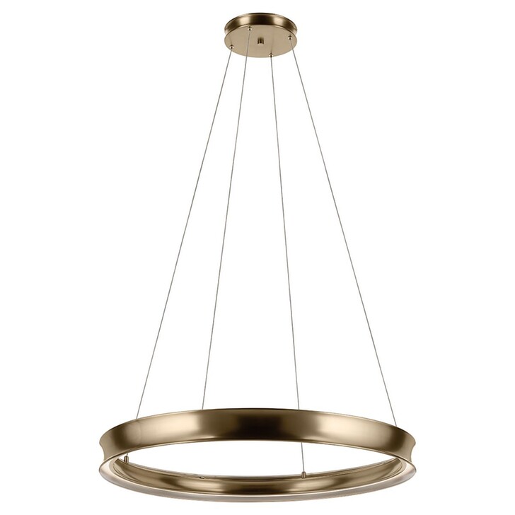 Kichler Larousse Champagne Bronze Large Dimmable Led Ring Pendant Light - 3000K