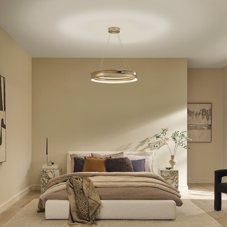 Kichler Larousse Champagne Bronze Medium Dimmable Led Ring Pendant Light - 3000K