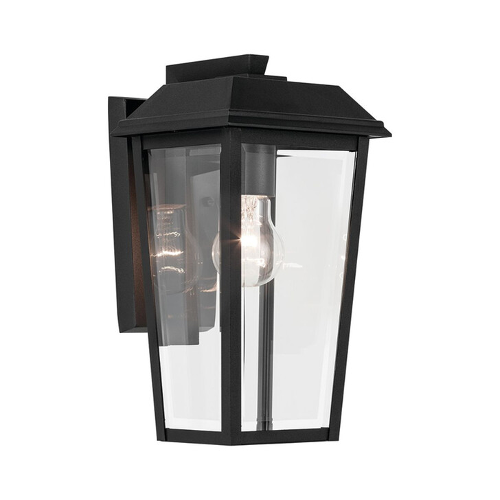 Kichler Mathus Black Small Downward Facing Outdoor Wall Lantern - IP44