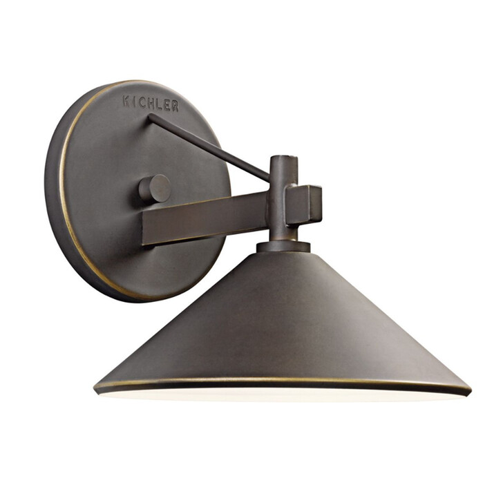 Kichler Ripley Small Old Bronze Finish Downward Facing Led Outdoor Wall Light - IP44 - 3000K - Bat Friendly