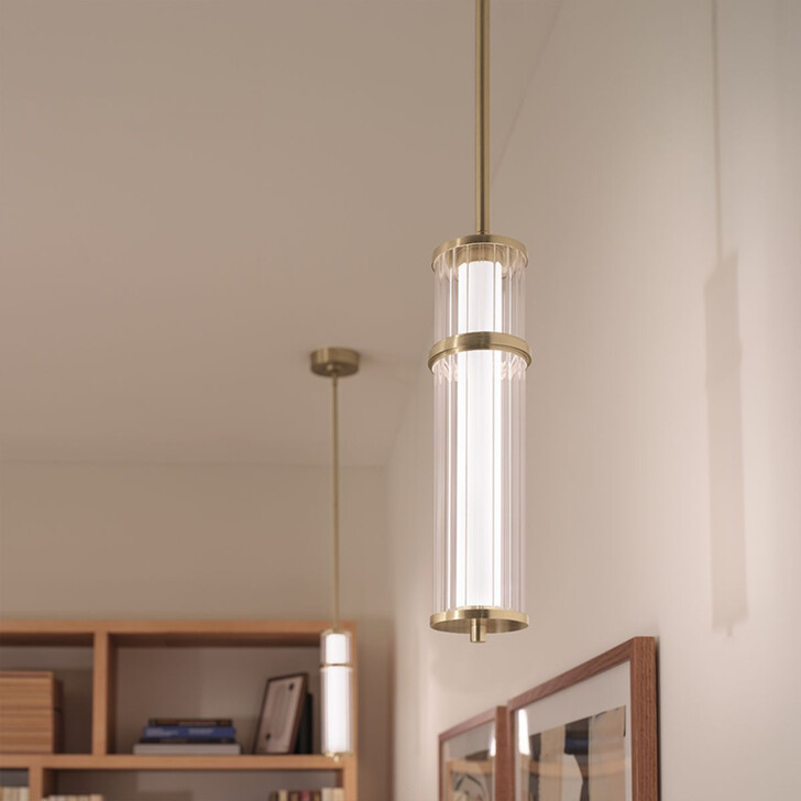 Kichler Riven Champagne Bronze Single Dimmable Led Pendant Light - 3000K
