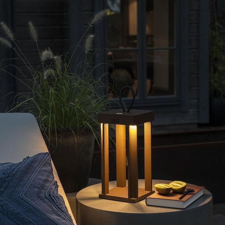 Konstsmide Cannes Rust Portable Usb Exterior Table Lamp - IP54 - 3000K