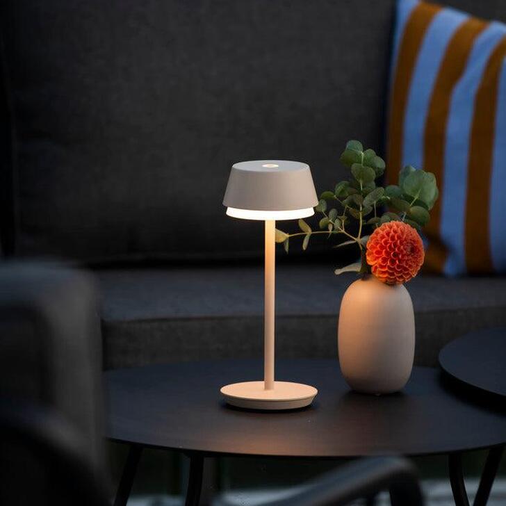 Konstsmide Lyon Usb Outdoor Portable Table Lamp In Sand Finish - IP54 - 2700K/3000K/4000K+RGB