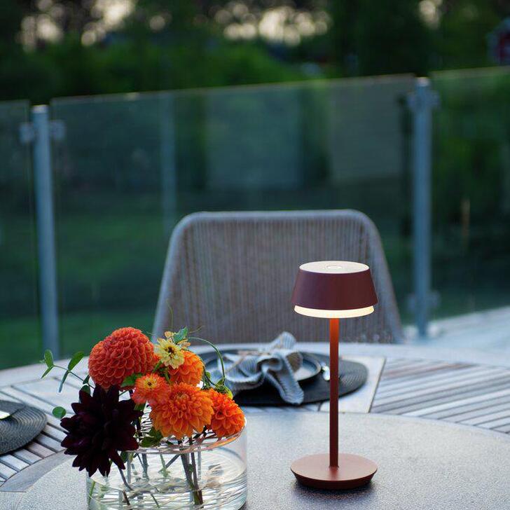 Konstsmide Lyon Usb Outdoor Portable Table Lamp In Terracota Finish - IP54 - 2700K/3000K/4000K+RGB