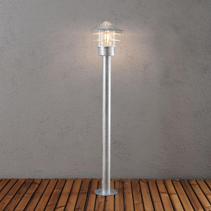 Konstsmide Modena Galvanised Steel Exterior Post Lamp Complete With Clear Glass