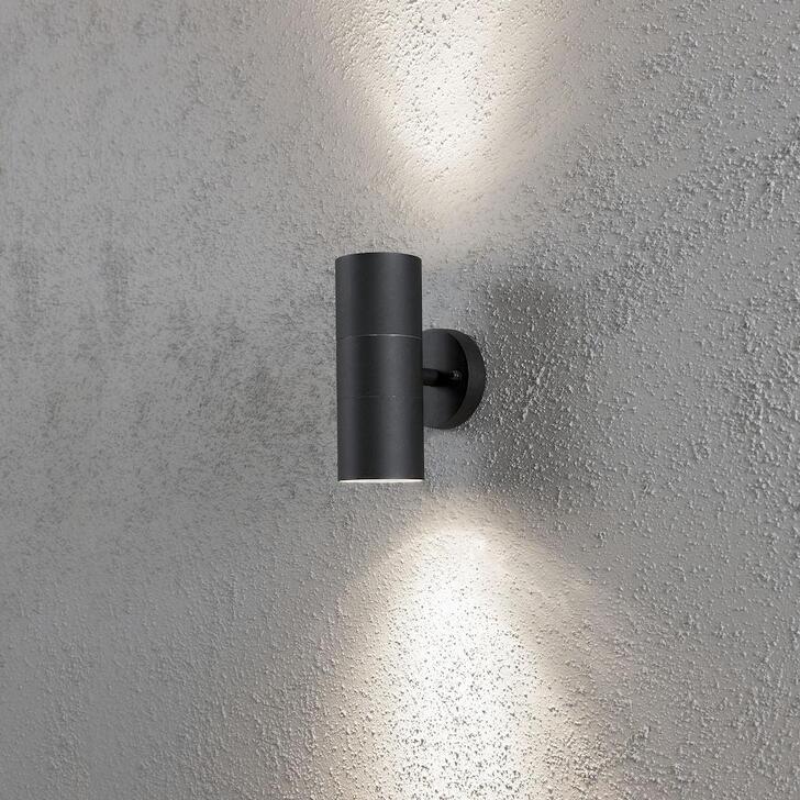 Konstsmide Modena Matt Black Exterior Up And Down Wall Light