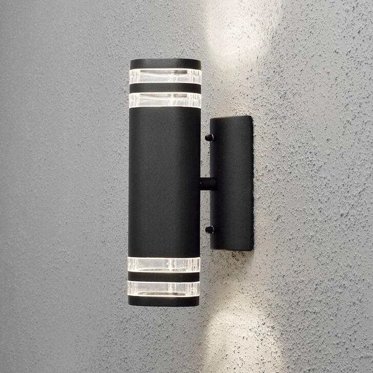 Konstsmide Modena Matt Black Up And Down Exterior Light