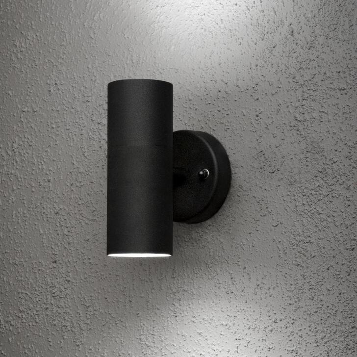 Konstsmide Modena Matt Black Up And Down Exterior Wall Light