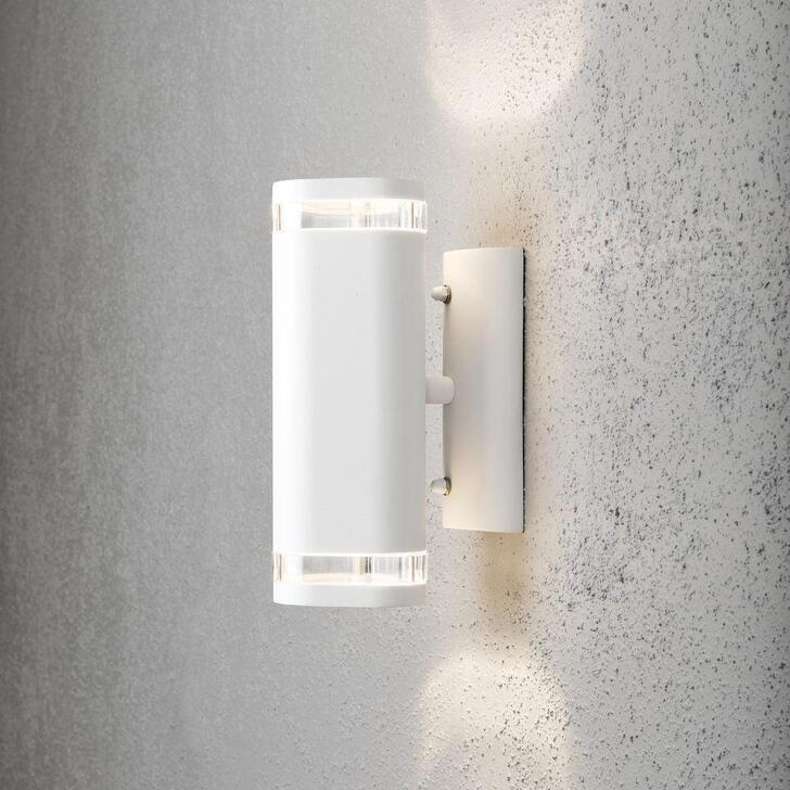 Konstsmide Modena Matt White Up And Down Exterior Wall Light