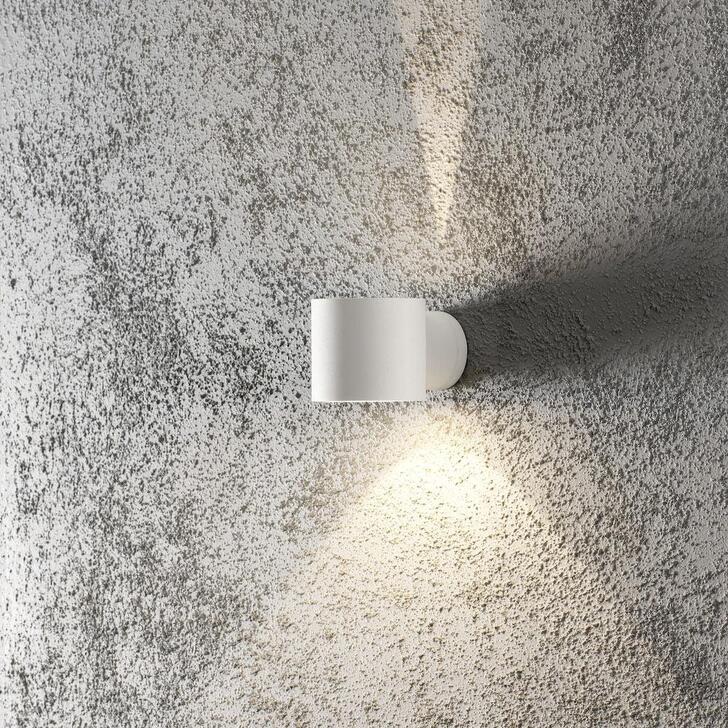 Konstsmide Modena Square Matt White Up And Down Exterior Wall Light