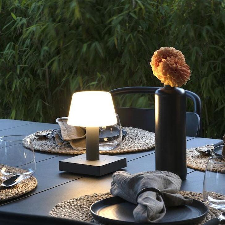 Konstsmide Monaco Anthracite Portable Usb Table Lamp For Outdoor Use - IP54 - 2700K/3000K