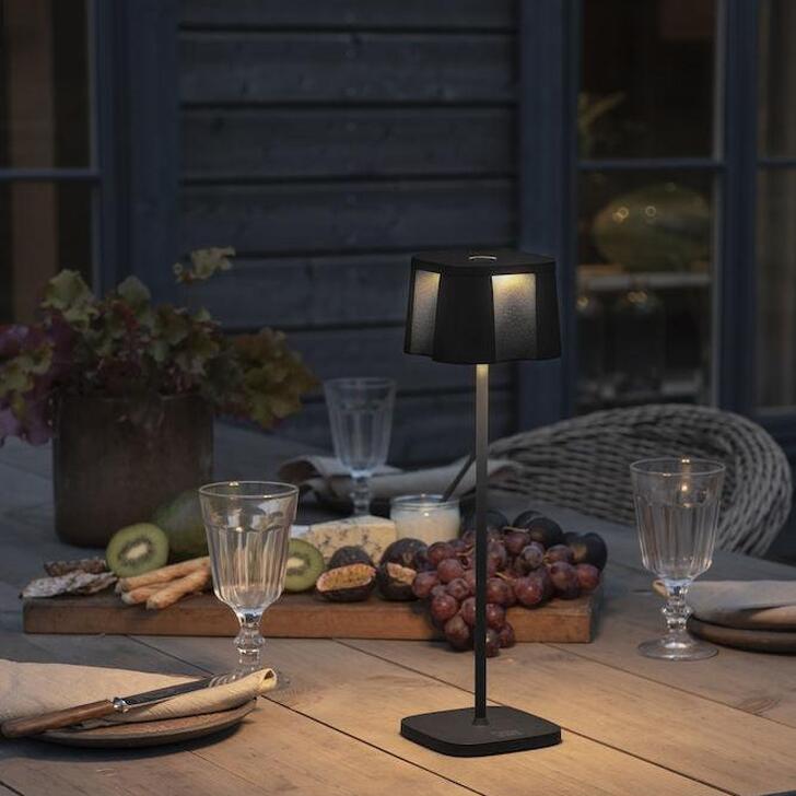 Konstsmide Nice Black Usb Portable Outdoor Table Lamp - IP54 - 2700K/3000K