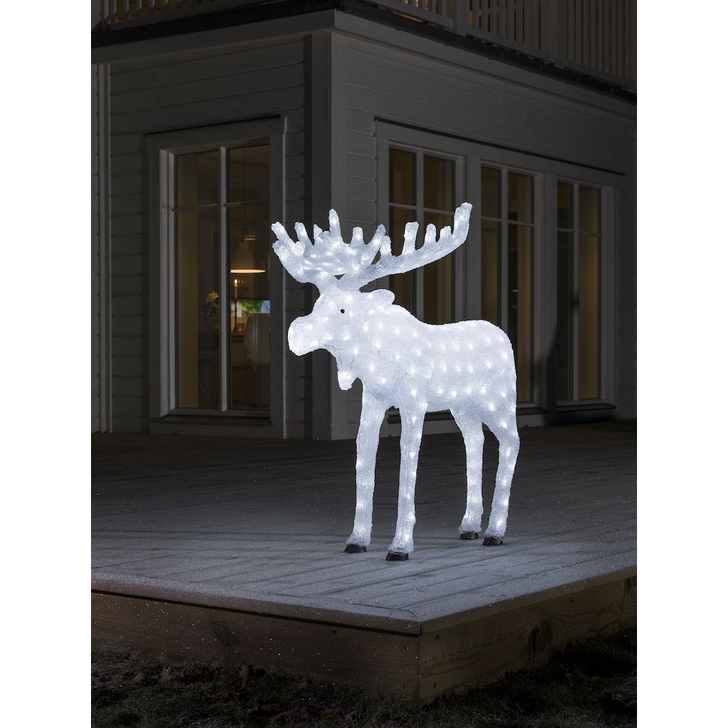 Konstsmide Outdoor Large Moose 100cm In White Complete With Transformer