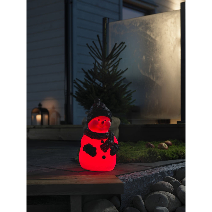 Konstsmide Outdoor Plastic Snowman With Colour Changing  Rgb Led Complete With Transformer