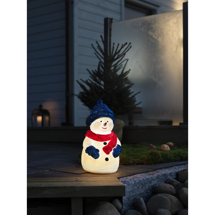 Konstsmide Outdoor Plastic Snowman With Warm White Led's Complete With Transformer