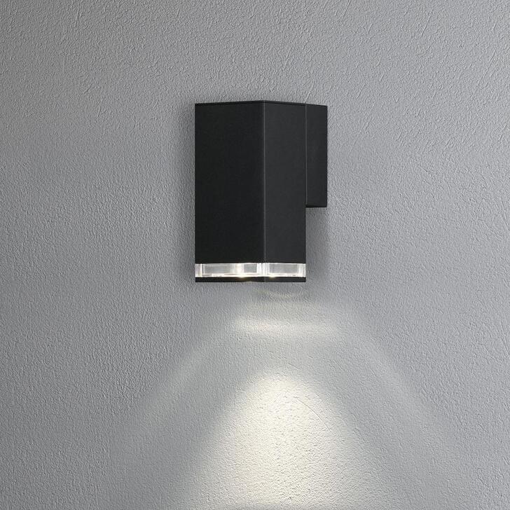 Konstsmide Pollux Matt Black Downward Exterior Wall Light