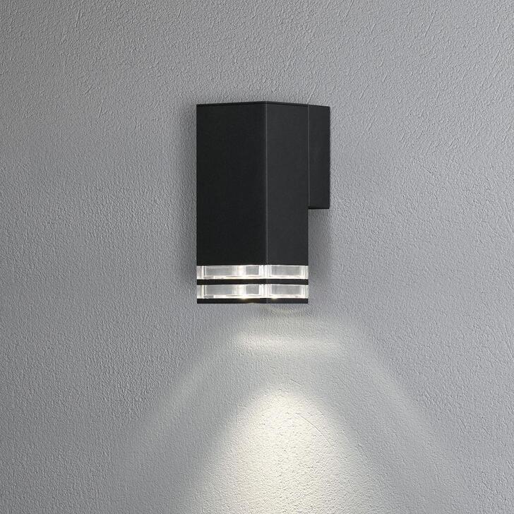 Konstsmide Pollux Matt Black Downward Exterior Wall Light