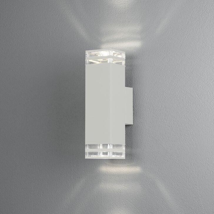 Konstsmide Pollux Matt White Up And Down Large Exterior Wall Light