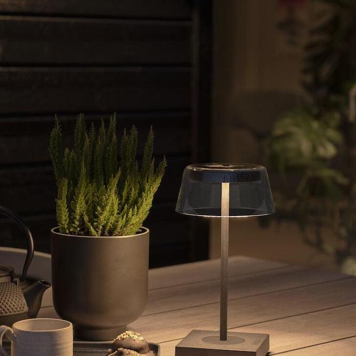 Konstsmide Scilla Black Usb Portable Outdoor Table Lamp - IP54 - 2700K/3000K