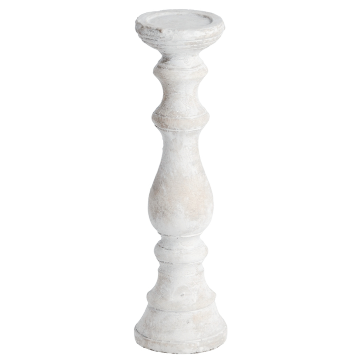 Large Detailed Stone Candle Holder