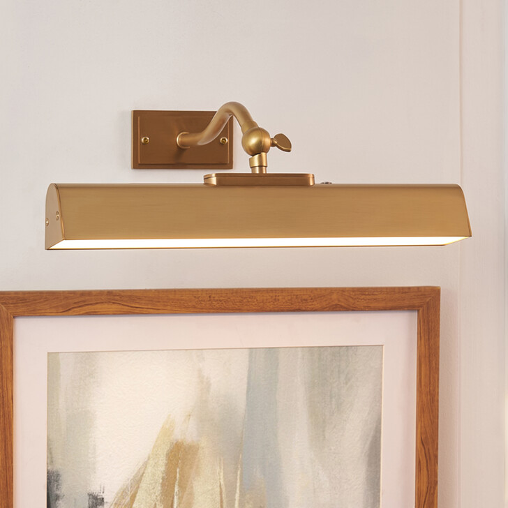Lasos Warm Brass Adjustable Rechargeable Picture Light