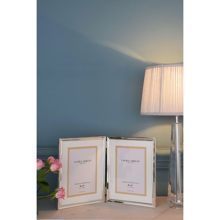 Laura Ashley Boxed Aperture Photo Frame With Polished Silver Detail - 2x 5x7