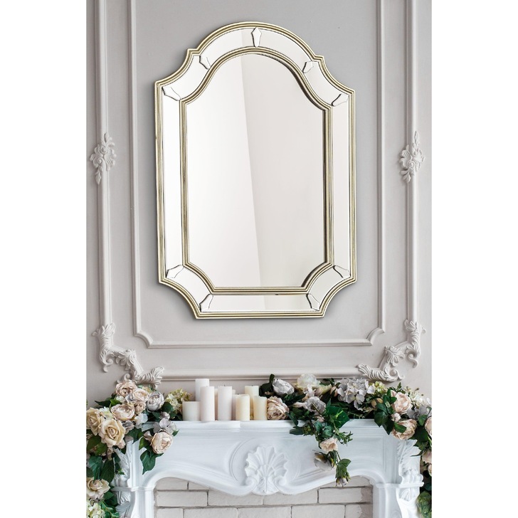 Laura Ashley Braxton Rectangular Mirror With Champagne Edging