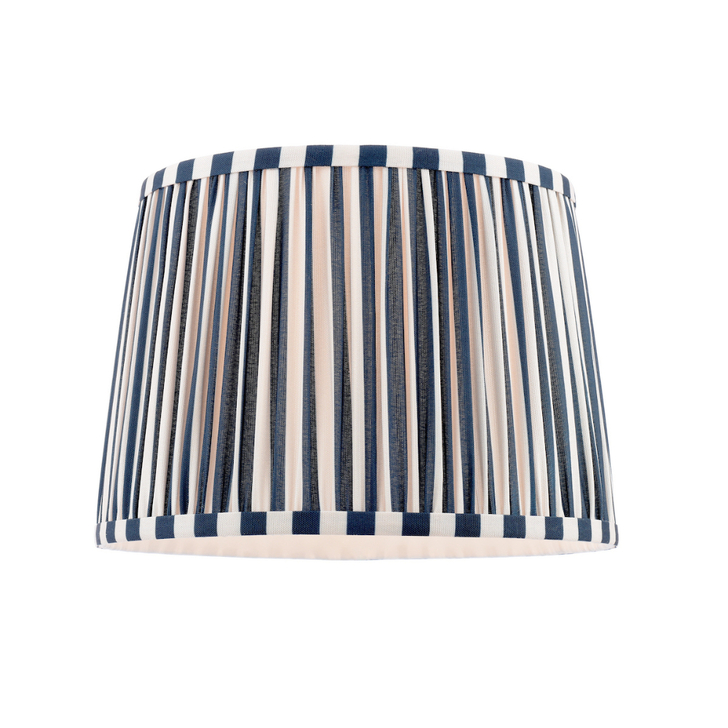 Laura Ashley Denwick 30cm/12 Inch Blue Cotton Tapered Drum Shade