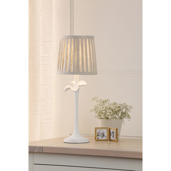 Laura Ashley Eleni Table Lamp Matt White With Shade