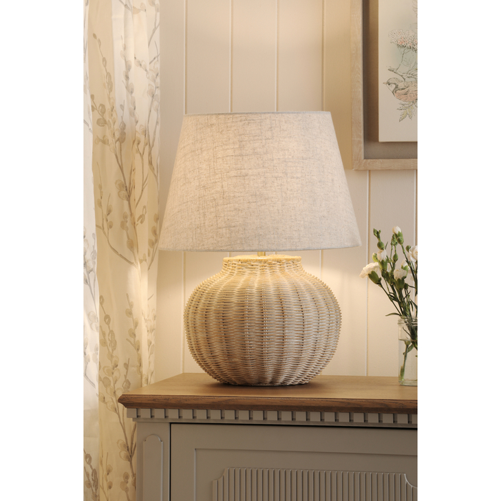 Laura Ashley Fernhill Table Lamp Matt Cream With Shade