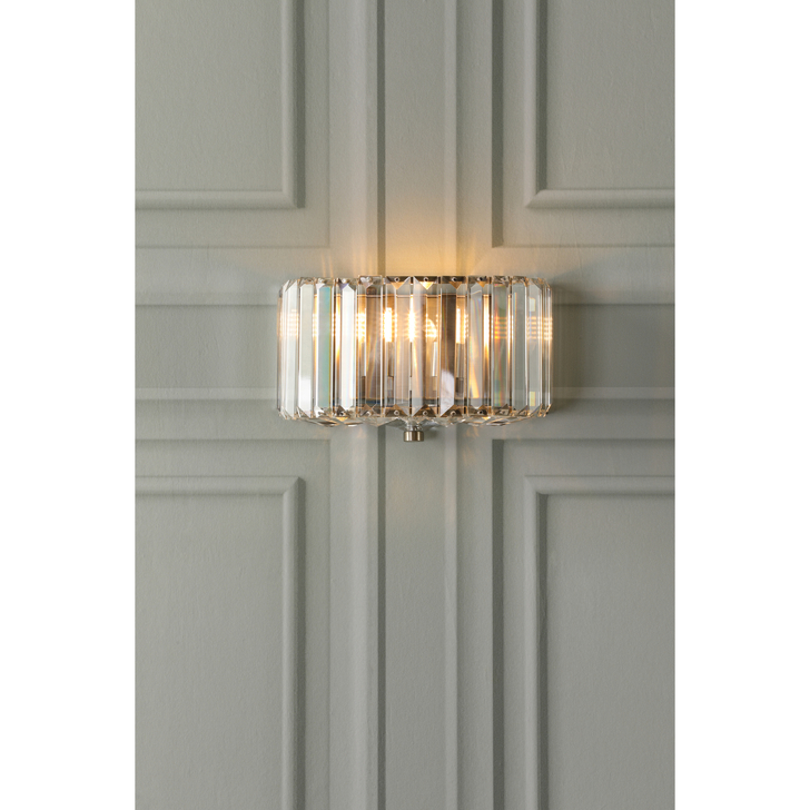 Laura Ashley Fernhurst Wall Light Crystal and Antique Brass