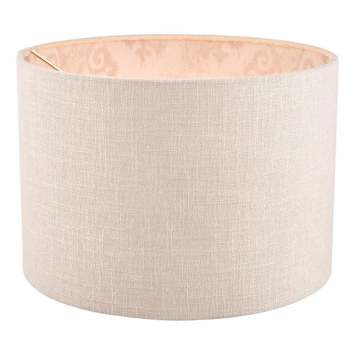 Laura Ashley Hazelton Drum Shade Silver/Pink 30.5cm/12 inch