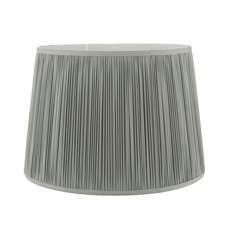 Laura Ashley Hemsley 40cm/16 Inch Green 1000% Silk Cotton Tapered Drum Shade