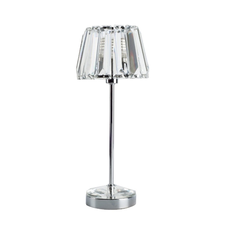 Laura Ashley LA3437199-Q Capri Polished Chrome & Crystal Small Table Lamp