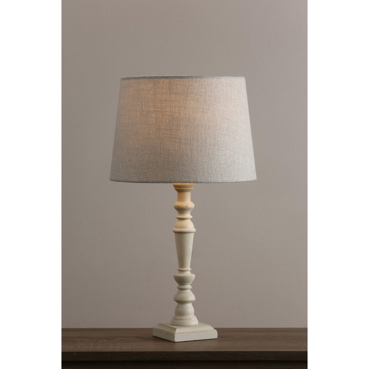 Laura Ashley LA3437211-Q Tate Matt White Table Lamp - Base Only