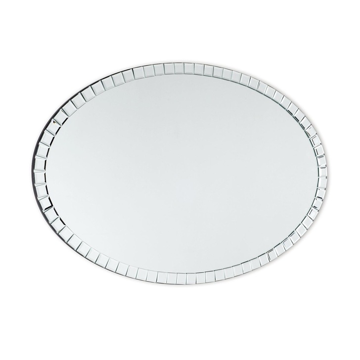 Laura Ashley LA3520585-Q Marcella Large Oval Mirror With Bevelled Detail Edging