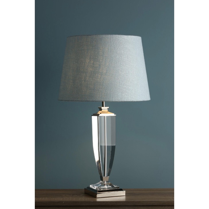 Laura Ashley LA3627557-Q Carson Polished Nickel & Crystal Large Table Lamp - Base Only