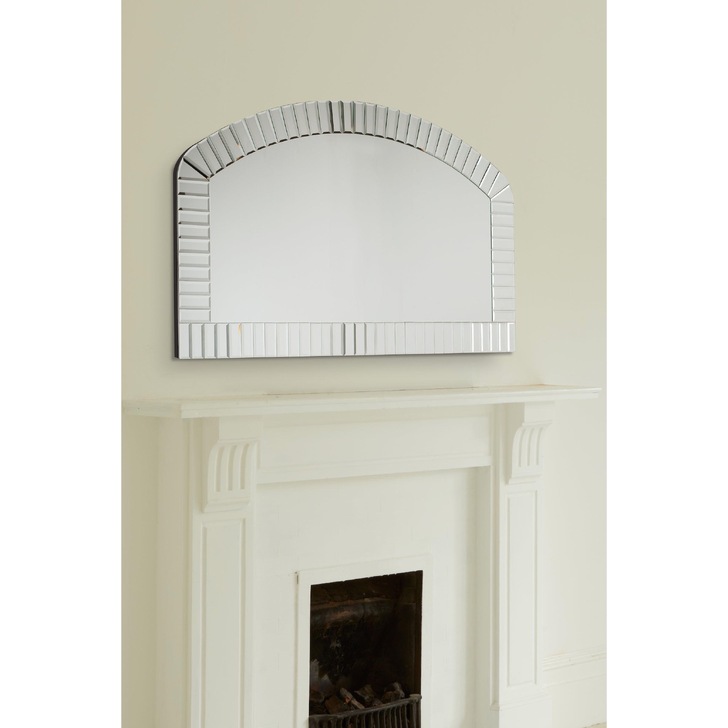 Laura Ashley LA3691929-Q Capri Over Mantel Mirror With Bevelled Detail Edging