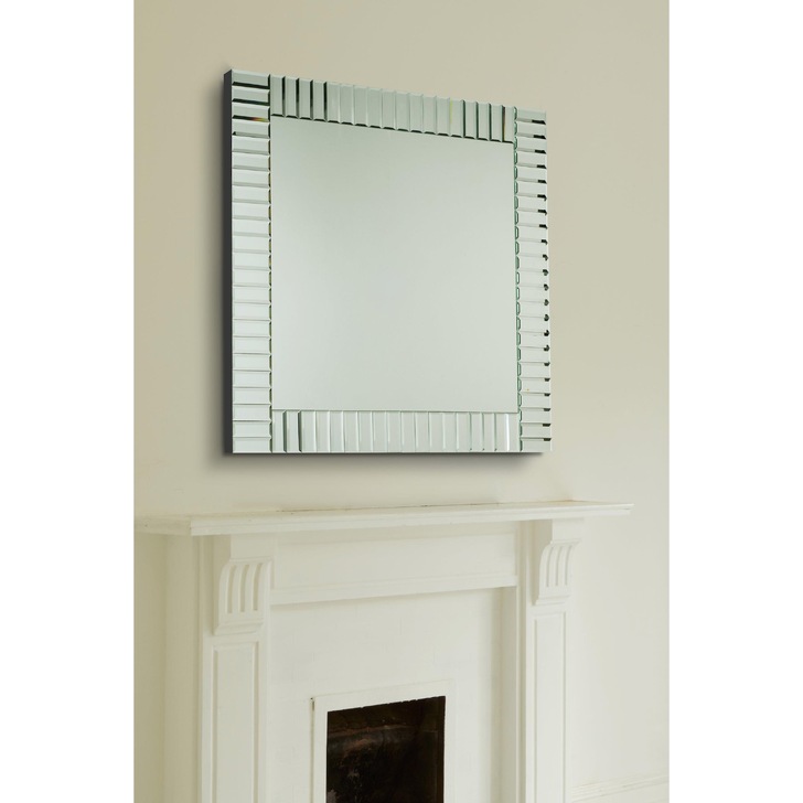 Laura Ashley LA3704779-Q Capri Large Square Mirror With Bevelled Detail Edging